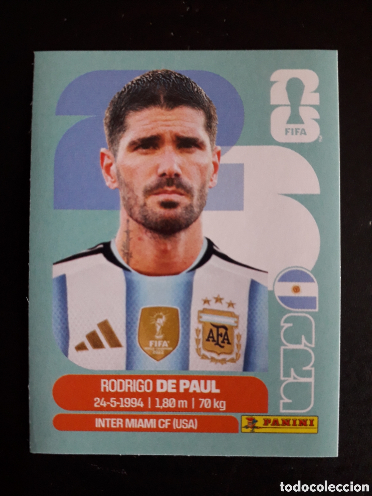 Figurine di Calcio: DE PAUL ARGENTINA ARG 10 MUNDIAL F&Uacute;TBOL 2026 FIFA WORLD CUP PANINI SIN PEGAR PEDIDO M&Iacute;NIMO 3&euro;