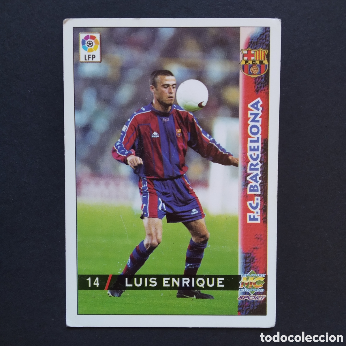 Figurine di Calcio: CROMO - N&ordm; 0014 - LUIS ENRIQUE - F.C. BARCELONA - LAS FICHAS DE LA LIGA 98-99 (1998 1999) MUNDICROMO