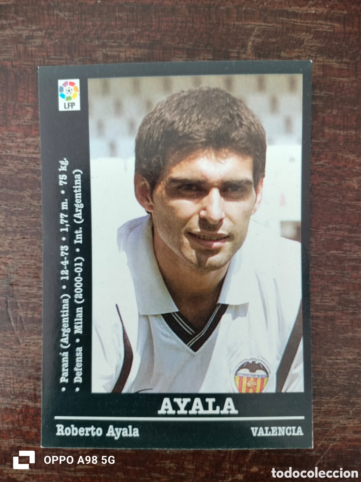 Fu&szlig;ball-Sticker: Cromo 40a 40 a Ayala Valencia Panini liga temporada 2000 2001 00 01