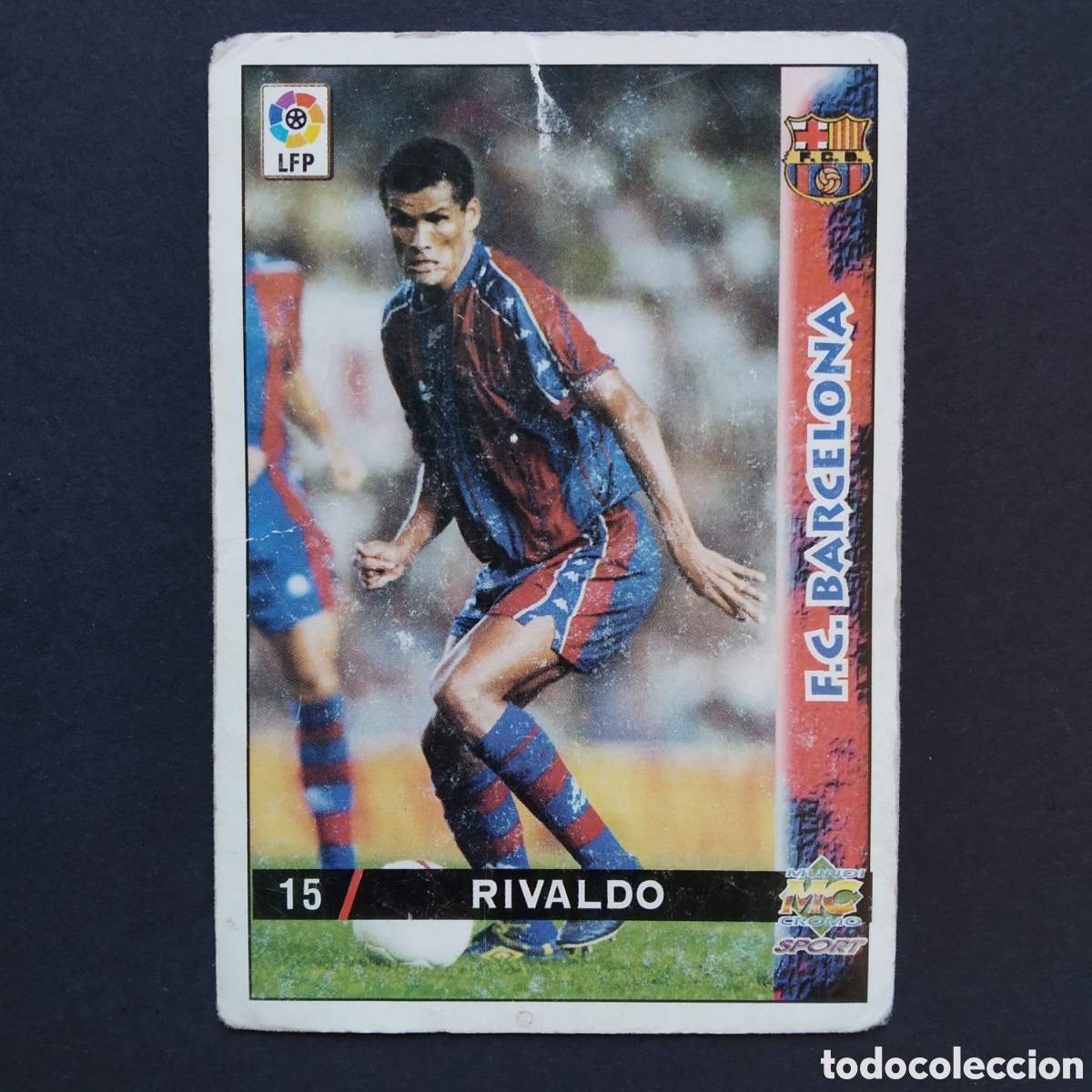 Figurine di Calcio: CROMO - N&ordm; 0015 - RIVALDO - F.C. BARCELONA - LAS FICHAS DE LA LIGA 98-99 (1998 / 1999) - MUNDICROMO