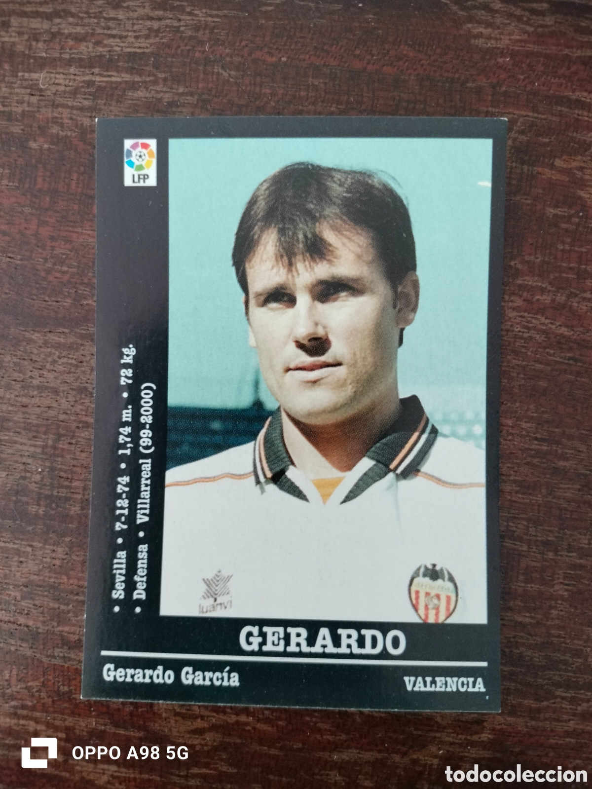 Figurine di Calcio: Cromo 37a 37 a Gerardo Valencia Panini liga temporada 2000 2001 00 01