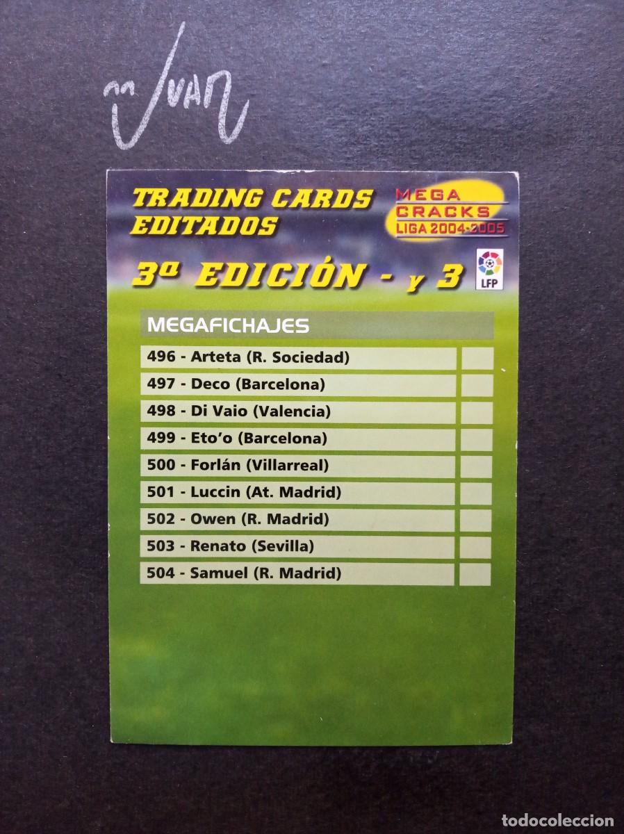 Cromos de F&uacute;tbol: INDICE 3&ordf; EDICION y 3 ⚽ PANINI &reg; MEGA CRACKS 499 ETOO FC BARCELONA MEGACRACKS 2004 2005 04 05 MGK