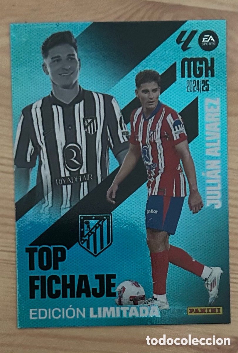 Football Stickers: Juli&aacute;n &Aacute;lvarez 2024/25 megacracks top fichaje edici&oacute;n limitada