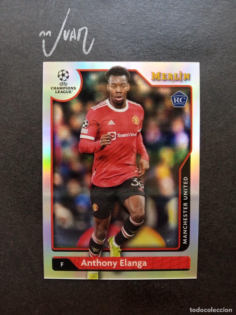 Football Stickers: 143 REFRACTOR ROOKIE ELANGA SUECIA NEWCASTLE 25 26 MUNDIAL ⚽ TOPPS &reg; CHROME MERLIN 2021 2022 21 22
