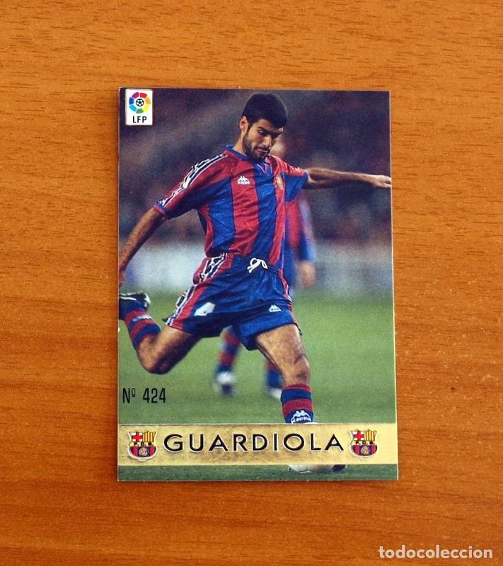 Figurine di Calcio: Barcelona - N&ordm; 424 Guardiola - El Mejor - Mundicromo ficha de la Liga 1997-1998, 97-98