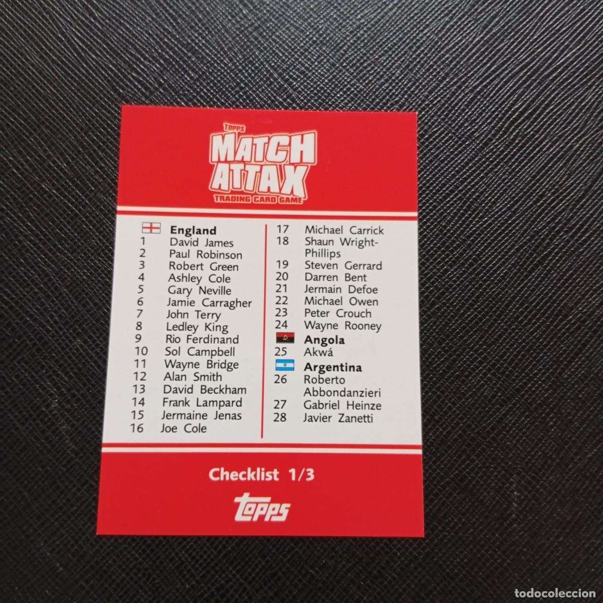 Fu&szlig;ball-Sticker: 1/3 INDICE TOPPS MATCH ATTAX MUNDIAL 2006 ALEMANIA CROMO FUTBOL 06 - A20 PG478