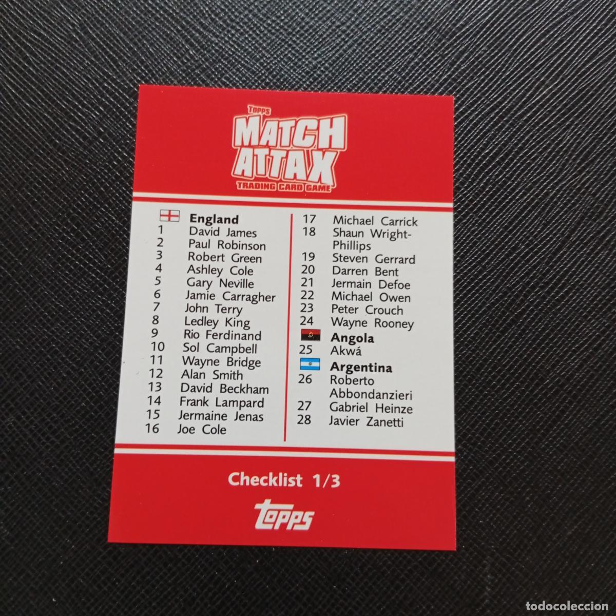 Fu&szlig;ball-Sticker: 1/3 INDICE TOPPS MATCH ATTAX MUNDIAL 2006 ALEMANIA CROMO FUTBOL 06 - A20 PG487