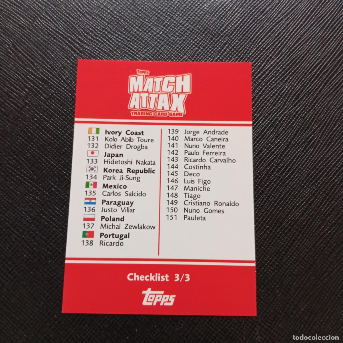 Fu&szlig;ball-Sticker: 3/3 INDICE TOPPS MATCH ATTAX MUNDIAL 2006 ALEMANIA CROMO FUTBOL 06 - A20 PG496