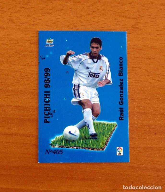 Cromos de F&uacute;tbol: Real Madrid - N&ordm; 405, Ra&uacute;l - Pichichi 98-99 - Las Fichas de la Liga Mundicromo 1999-2000, 99-00