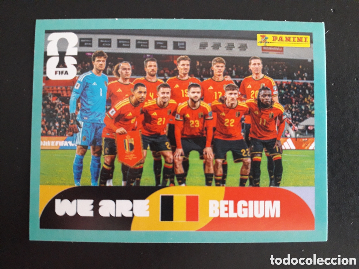 Cromos de F&uacute;tbol: EQUIPO B&Eacute;LGICA BEL 13 MUNDIAL F&Uacute;TBOL 2026 FIFA WORLD CUP PANINI SIN PEGAR PEDIDO M&Iacute;NIMO 3&euro;
