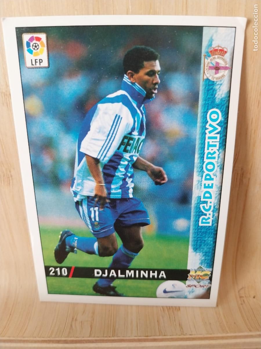 Fu&szlig;ball-Sticker: DJALMINHA 210 DEPORTIVO CORU&Ntilde;A ED MC LIGA 1998 98 99 CROMO ORIGINAL