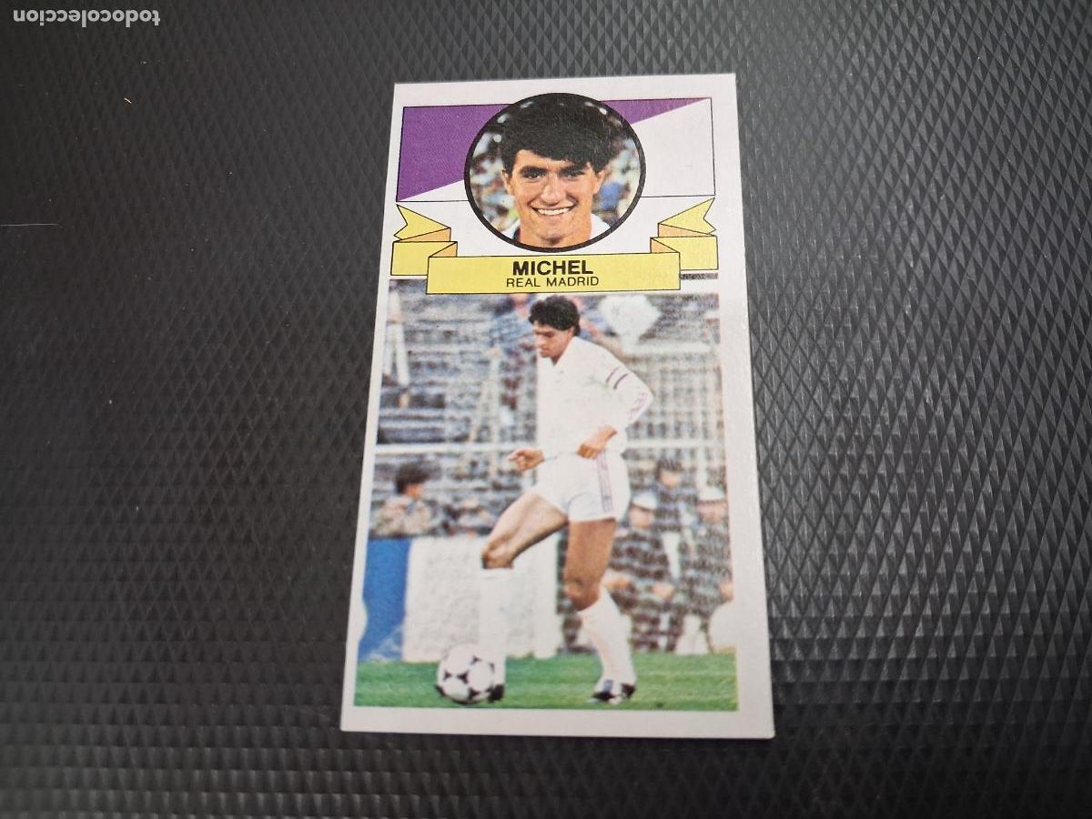 Fu&szlig;ball-Sticker: CROMO ALBUM ESTE LIGA REAL MADRID MICHEL VERSION SIN PUBLICIDAD 1985 1986 85 86