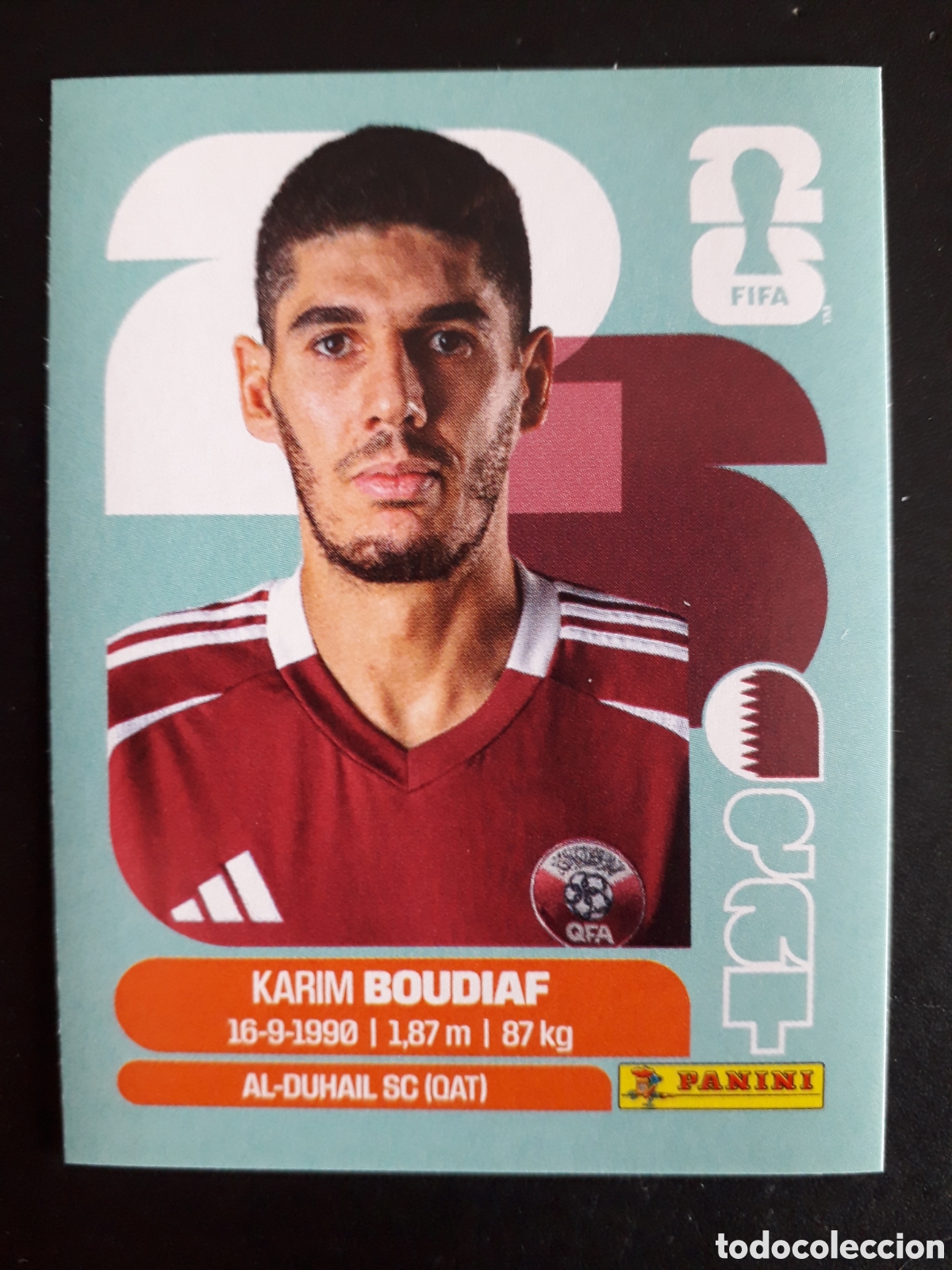 Cromos de F&uacute;tbol: BOUDIAF QATAR QAT 10 MUNDIAL F&Uacute;TBOL 2026 FIFA WORLD CUP PANINI SIN PEGAR PEDIDO M&Iacute;NIMO 3&euro;
