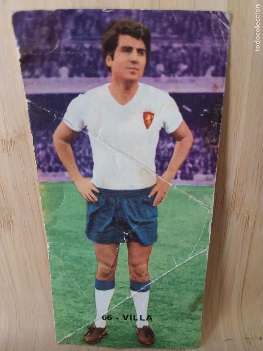 Cromos de F&uacute;tbol: VILLA ZARAGOZA 66 A&Ntilde;O 1968 68 69 ED RUIZ ROMERO CROMO RECUPERADO ORIGINAL VENTANILLA