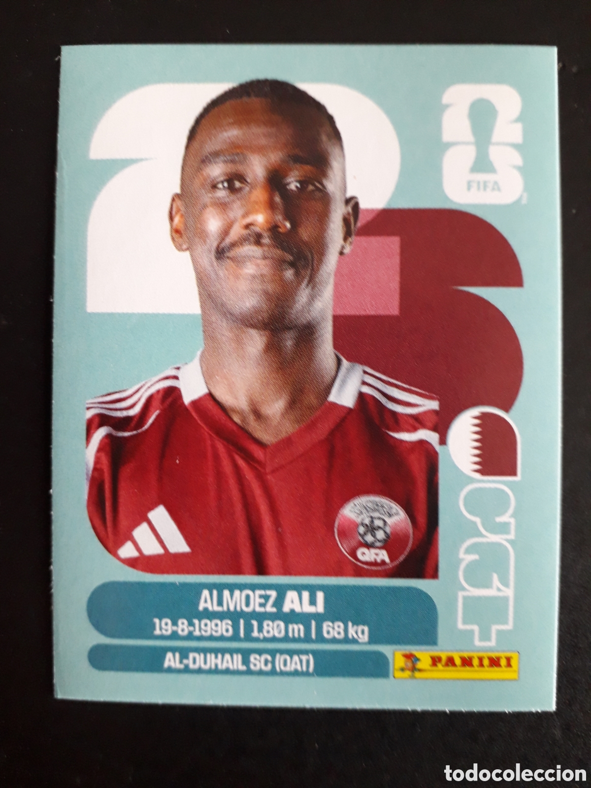Cromos de F&uacute;tbol: ALMOEZ ALI QATAR QAT 20 MUNDIAL F&Uacute;TBOL 2026 FIFA WORLD CUP PANINI SIN PEGAR PEDIDO M&Iacute;NIMO 3&euro;