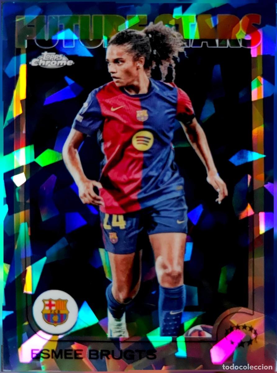 Football Stickers: 71 Esmee Brugts - FC Barcelona - FUTURE STARS - Topps UWCL Chrome Sapphire Edition 2024 2025 24 25
