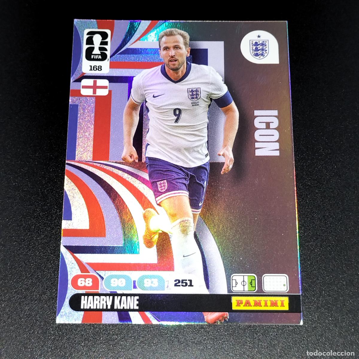 Cromos de F&uacute;tbol: 168 HARRY KANE ICON INGLATERRA CROMOS ADRENALYN XL MUNDIAL 26 2026 FIFA WORLD CUP PANINI