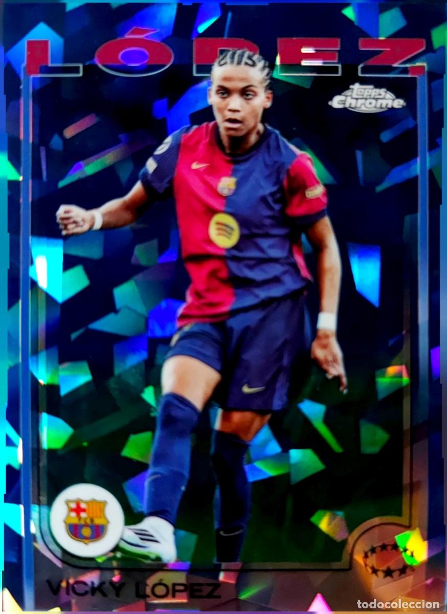 Cromos de F&uacute;tbol: 58 Vicky Lopez - FC Barcelona - Topps UWCL Chrome Sapphire Edition 2024 2025 24 25