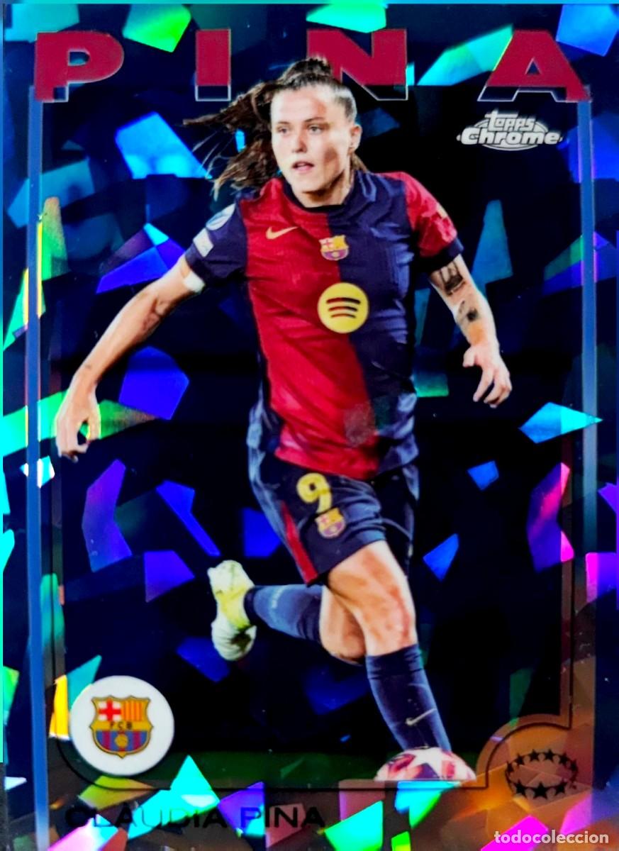 Cromos de F&uacute;tbol: 21 Claudia Pina - FC Barcelona - Topps UWCL Chrome Sapphire Edition 2024 2025 24 25