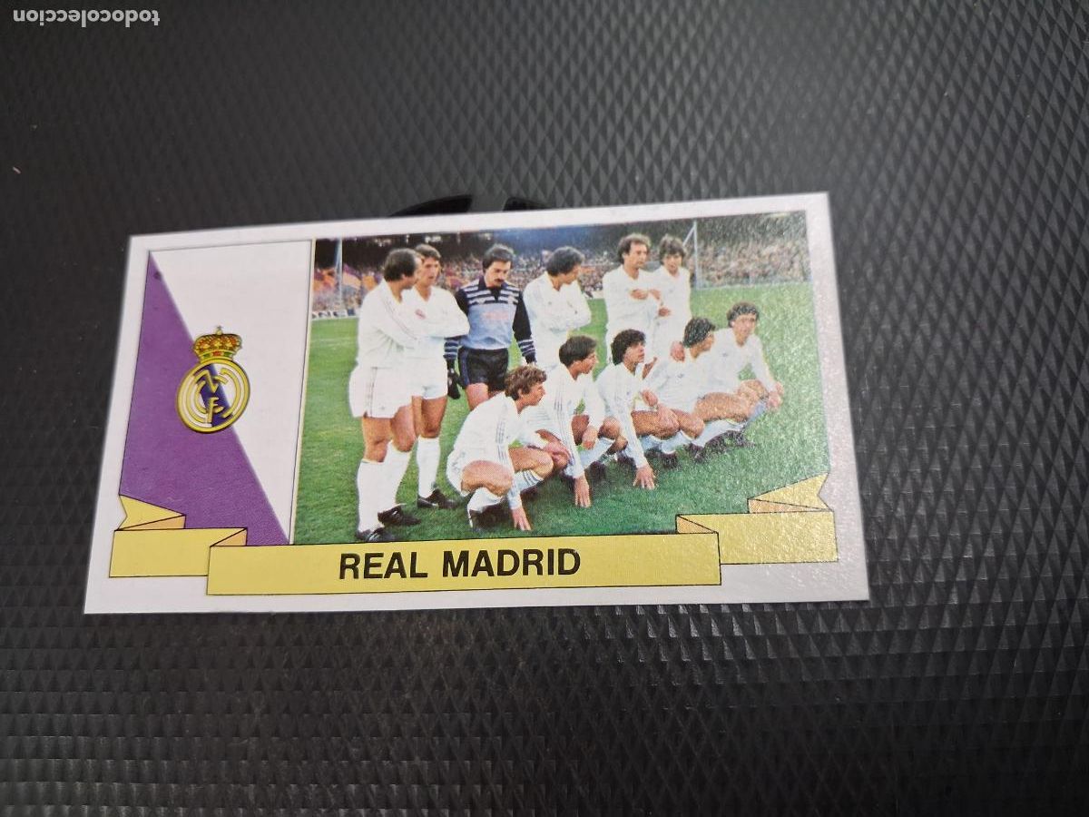 Fu&szlig;ball-Sticker: CROMO ALBUM ESTE LIGA REAL MADRID ALINEACION VERSION SIN PUBLICIDAD 1985 1986 85 86