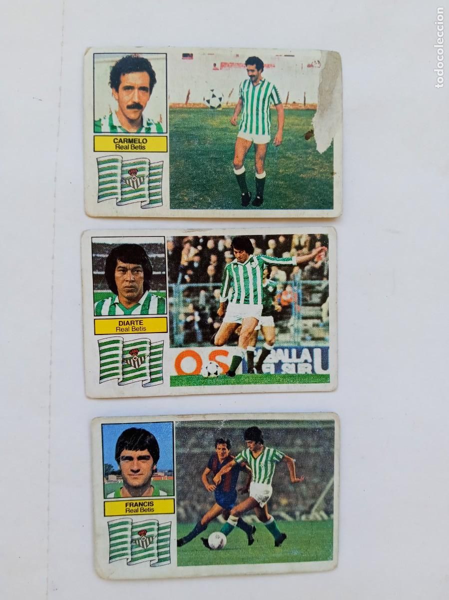Football Stickers: LOTE DE 3 CROMOS FUTBOL LIGA 1982-83 : FRANCIS , DIARTE Y CARMELO , REAL BETIS