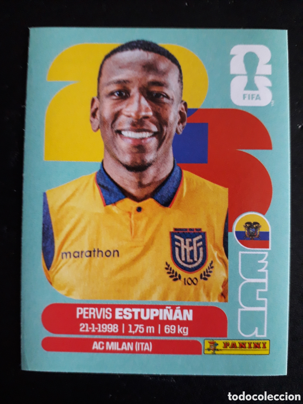 Cromos de F&uacute;tbol: ESTUPI&Ntilde;&Aacute;N ECUADOR ECU 5 MUNDIAL F&Uacute;TBOL 2026 FIFA WORLD CUP PANINI SIN PEGAR PEDIDO M&Iacute;NIMO 3&euro;