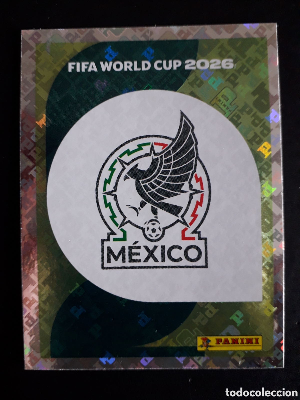 Cromos de F&uacute;tbol: ESCUDO M&Eacute;XICO MEX 1 MUNDIAL F&Uacute;TBOL 2026 FIFA WORLD CUP PANINI SIN PEGAR PEDIDO M&Iacute;NIMO 3&euro;