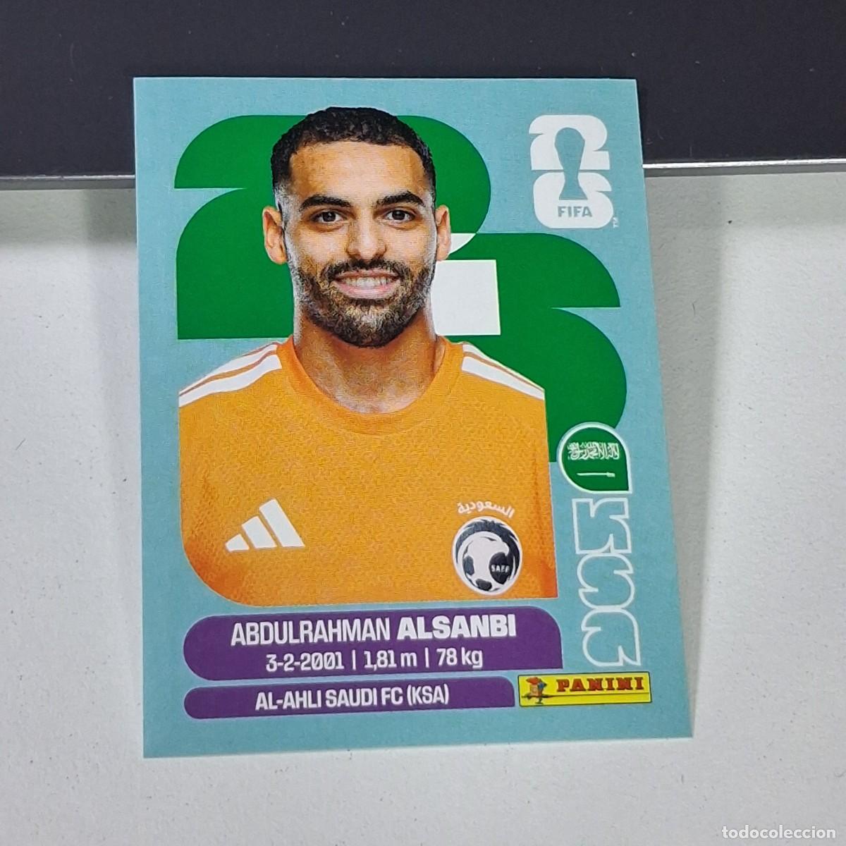 Cromos de F&uacute;tbol: B19 KSA3 ABDULRAHMAN AL-SANBI ALSANBI 3 ARABIA SAUD&Iacute; KSA MUNDIAL FIFA WORLD CUP 2026 STICKER PANINI