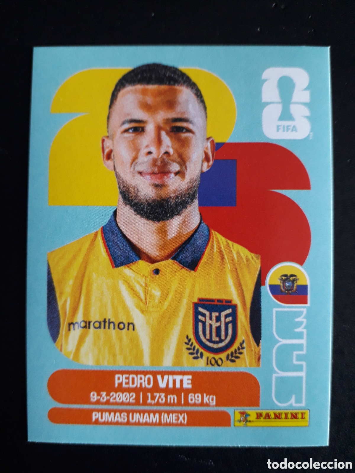 Cromos de F&uacute;tbol: VITE ECUADOR ECU 12 MUNDIAL F&Uacute;TBOL 2026 FIFA WORLD CUP PANINI SIN PEGAR PEDIDO M&Iacute;NIMO 3&euro;