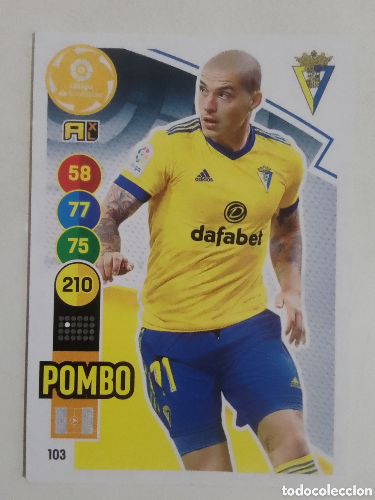 Cromos de Futebol: Adrenalyn XL 2020-21 n&deg; 103 Pombo &bull; C&aacute;diz.