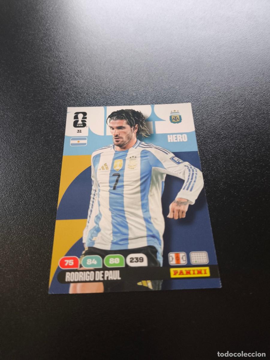 Cromos de Futebol: 31 Rodrigo De Paul ARGENTINA ADRENALYN MUNDIAL FIFA WORLD CUP 2026 PANINI