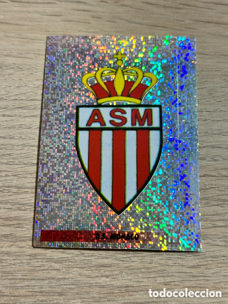 Fu&szlig;ball-Sticker: ESCUDO n&ordm; 170 MONACO LOS MEJORES EQUIPOS DE EUROPA 96 97 PANINI SIN PEGAR NUNCA PEGADO