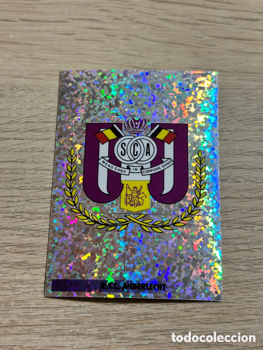 Fu&szlig;ball-Sticker: ESCUDO n&ordm; 1 ANDERLECHT LOS MEJORES EQUIPOS DE EUROPA 96 97 PANINI SIN PEGAR NUNCA PEGADO