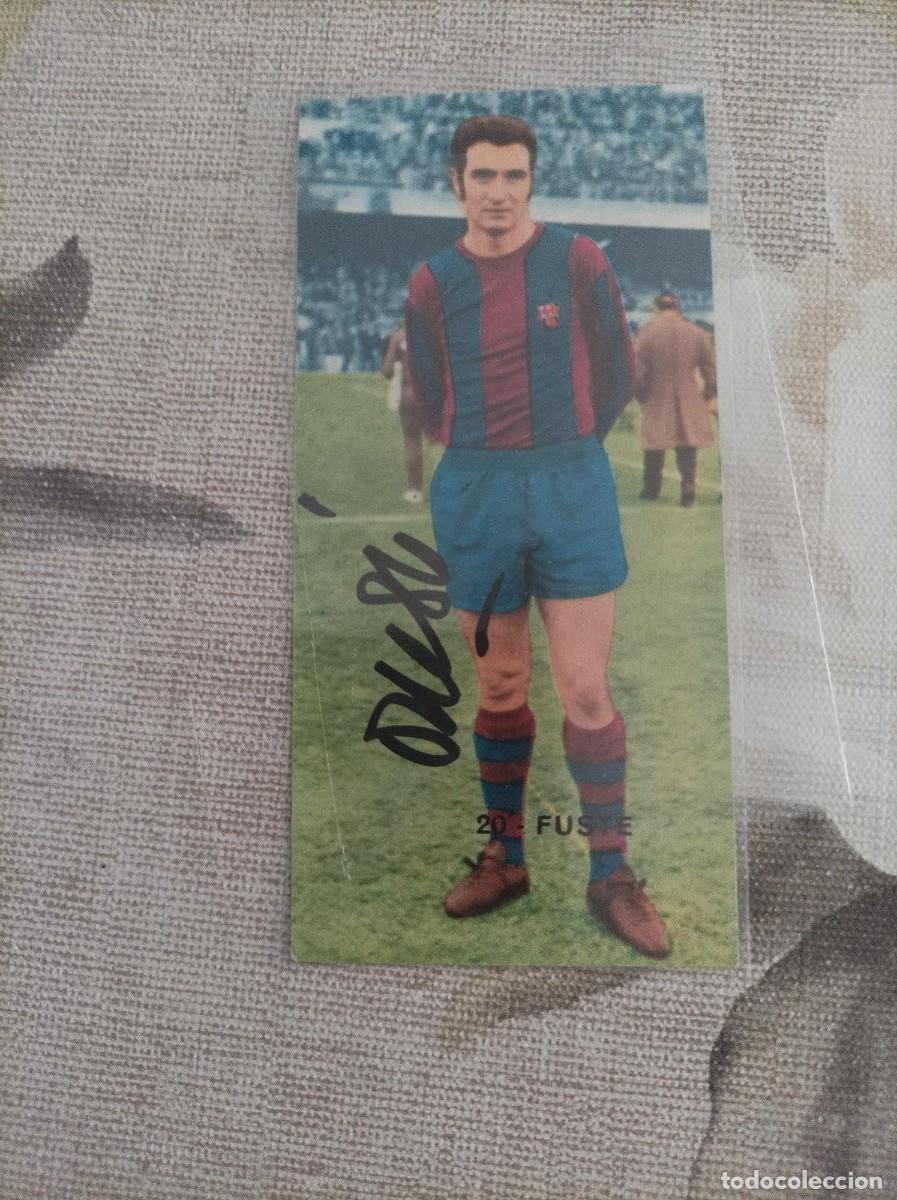 Football Stickers: Cromo firmado antiguo futbol fust&eacute;