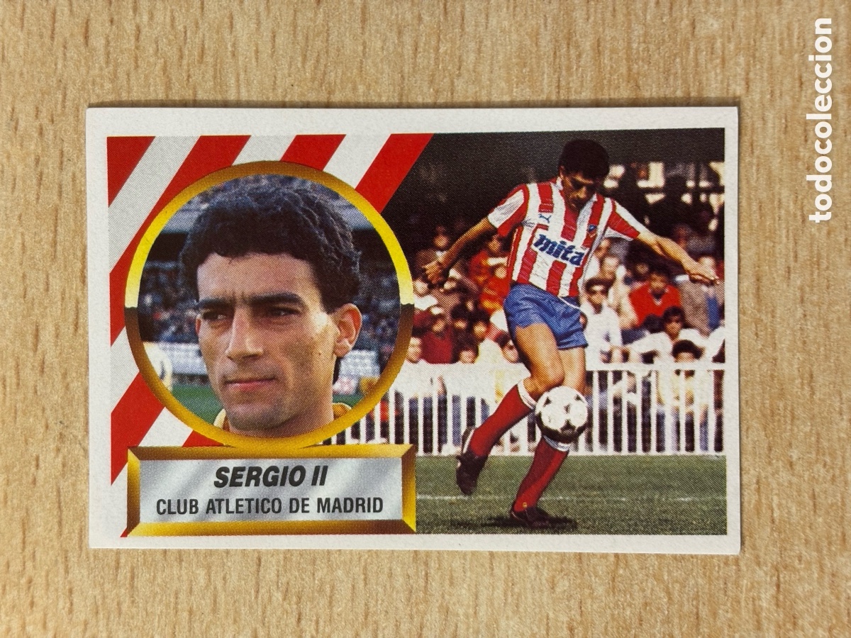 Football Stickers: Sergio II Fichaje 33 Atl&eacute;tico de Madrid Ed. Este 88 89 sin pegar