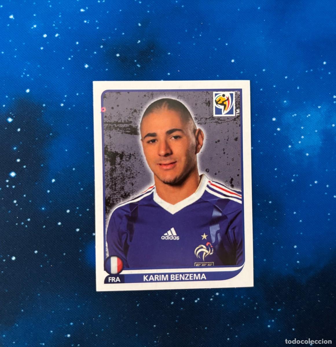 Cromos de f&uacute;tbol: Karim Benzema n&ordm;104 Panini Mundial Sud&aacute;frica 2010 Francia
