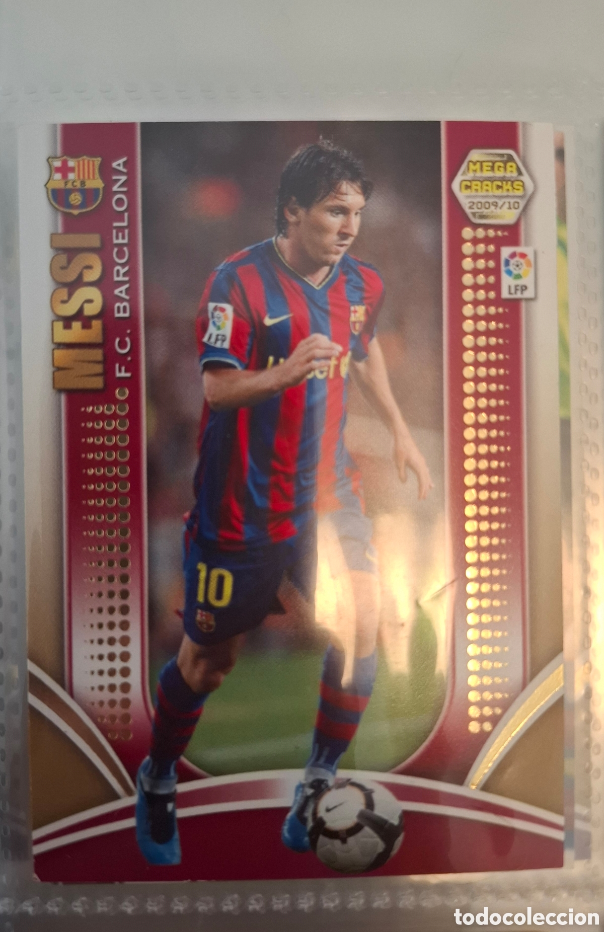 Figurine di Calcio: Cromo leo messi megacracks serie oro 2009 2010
