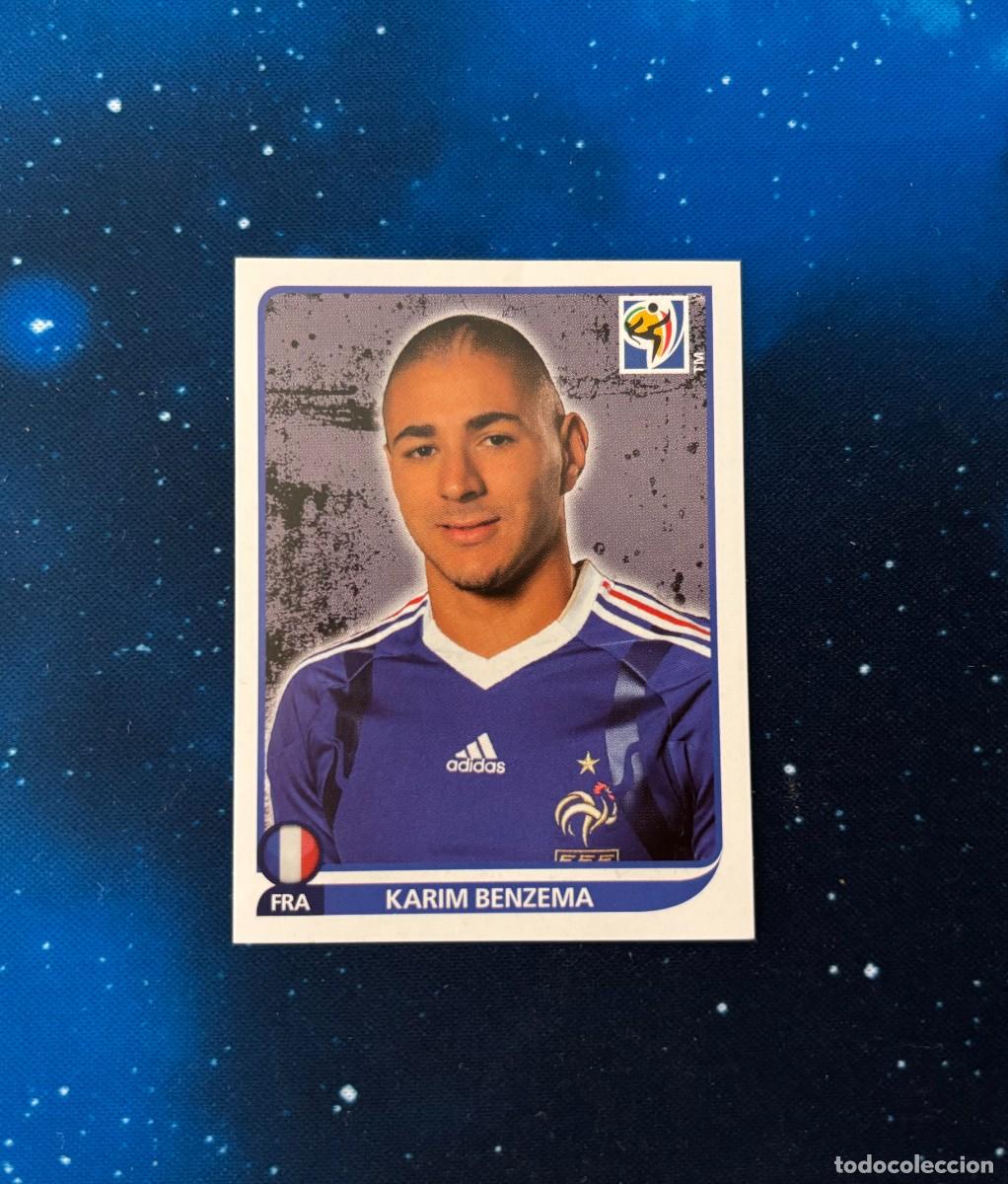 Cromos de Futebol: Karim Benzema n&ordm;104 Panini Mundial Sud&aacute;frica 2010 Francia