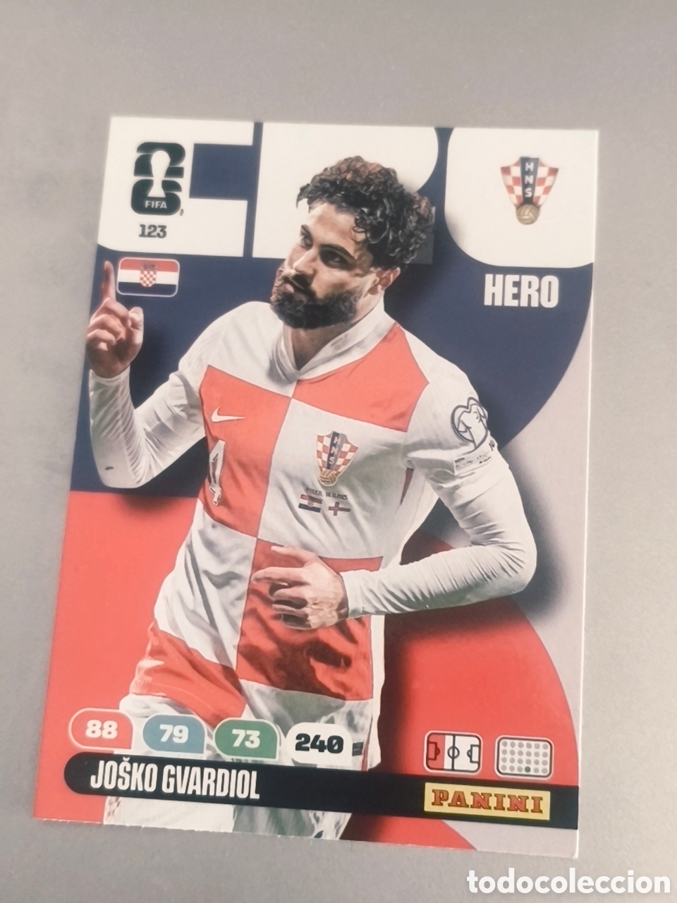 Cromos de F&uacute;tbol: Carta Jo&scaron;ko Gvardiol Croacia (123) - HERO Panini Adrenalyn XL Mundial 2026