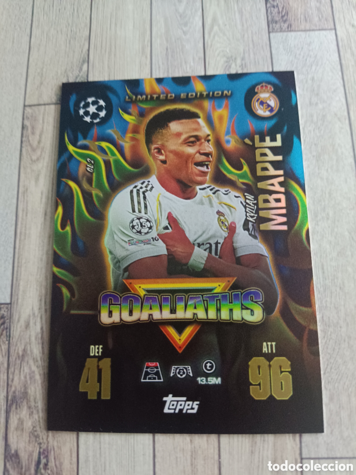 Cromos de F&uacute;tbol: GL2 MBAPP&Eacute; GOALIATHS LIMITED EDITION MATCH ATTAX EXTRA CHAMPIONS 2025 2026 TOPPS 25 26