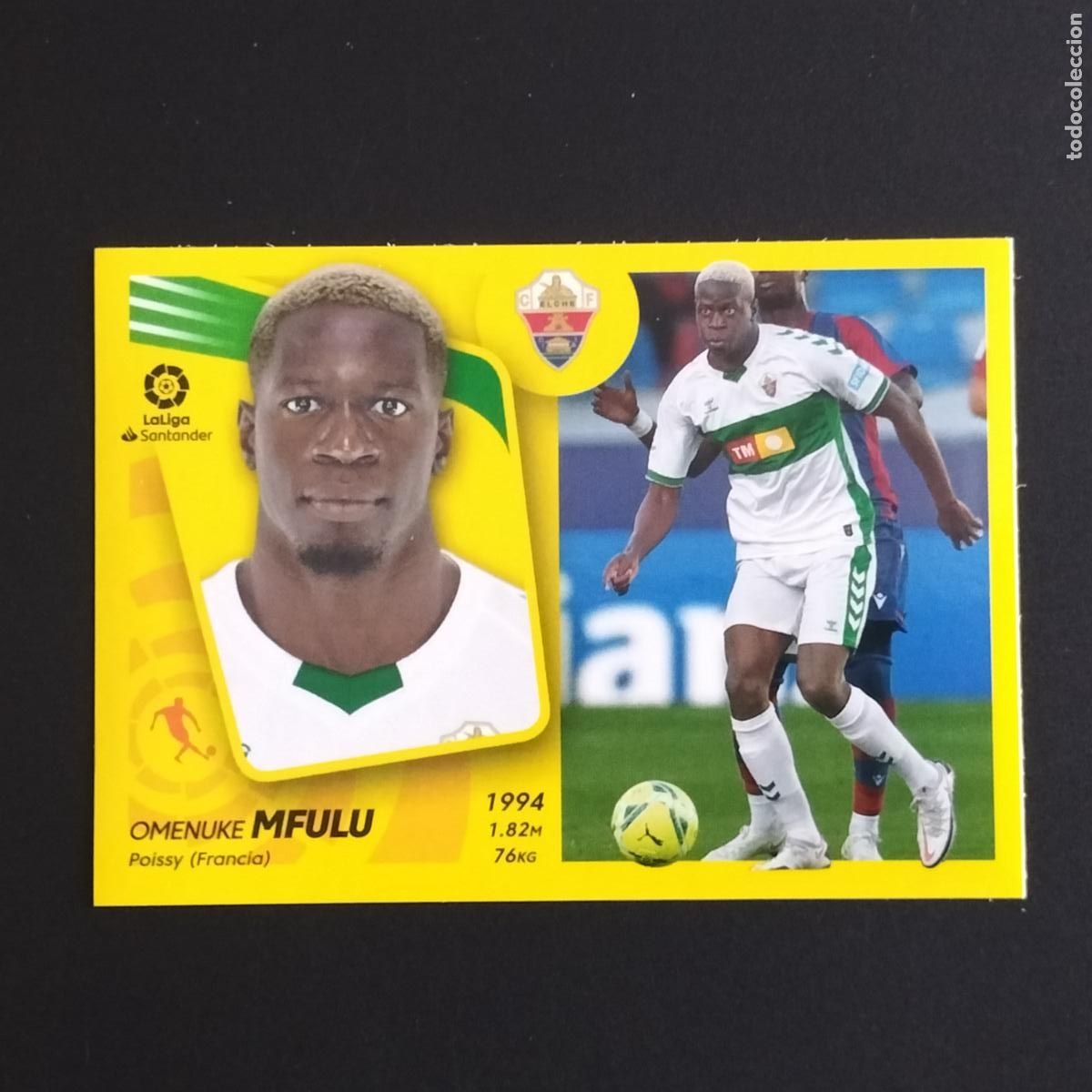 Cromos de F&uacute;tbol: N&ordm; 13 B MFULU ELCHE CROMOS LALIGA SANTANDER ESTE LIGA FUTBOL 2021 2022 21 22 PANINI