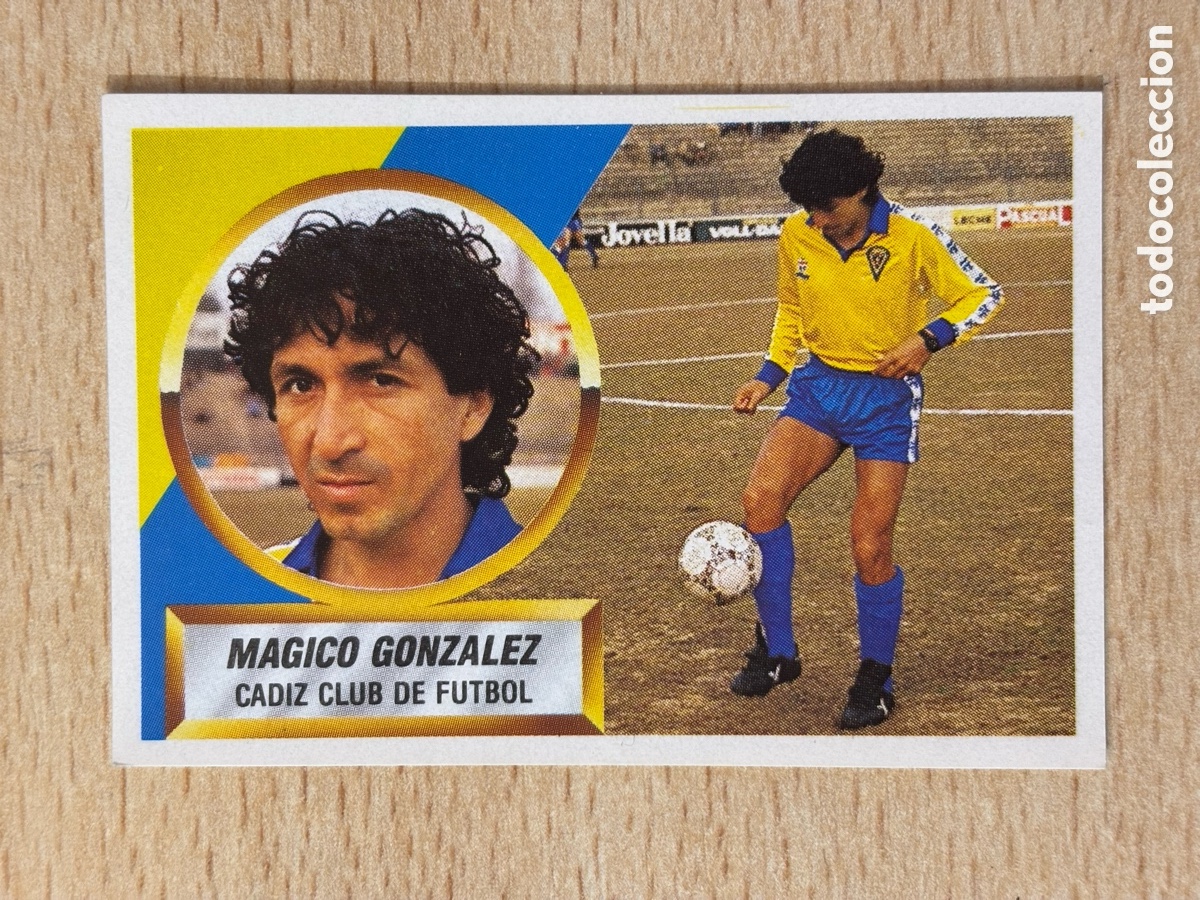 Cromos de F&uacute;tbol: # 16 M&aacute;gico Gonzalez Cadiz CF Ediciones Este 88 89 sin pegar