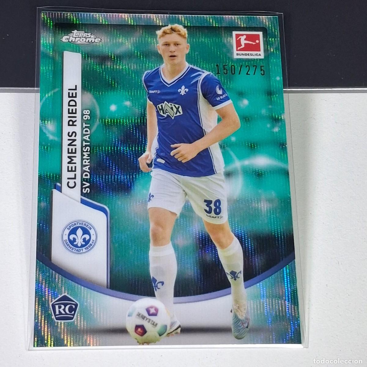Cromos de F&uacute;tbol: P2 20 CLEMENS RIEDEL NUMERADA /275 ROOKIE CARD SV DARMSTADT TOPPS CHROME BUNDESLIGA 23 24 2023 2024