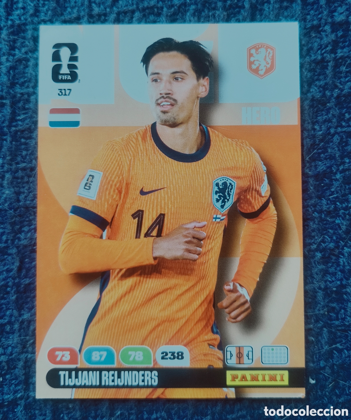 Football Stickers: Carta Tijjani Reijnders Pa&iacute;ses Bajos (317) - HERO Panini Adrenalyn XL Mundial 2026