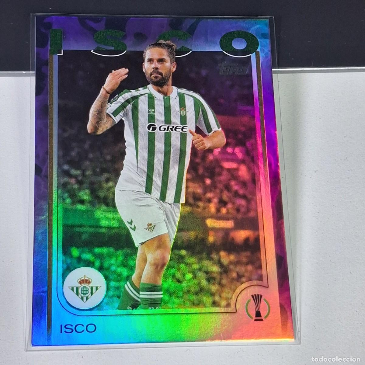 Cromos de F&uacute;tbol: P2 143 ISCO NUMERADA /299 TOPPS UEFA CLUB COMPETITIONS - FOILBOARD VERDE NEON 2024-25