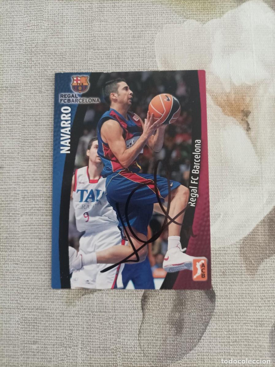 Cromos de F&uacute;tbol: Cromo firmado Juan Carlos Navarro