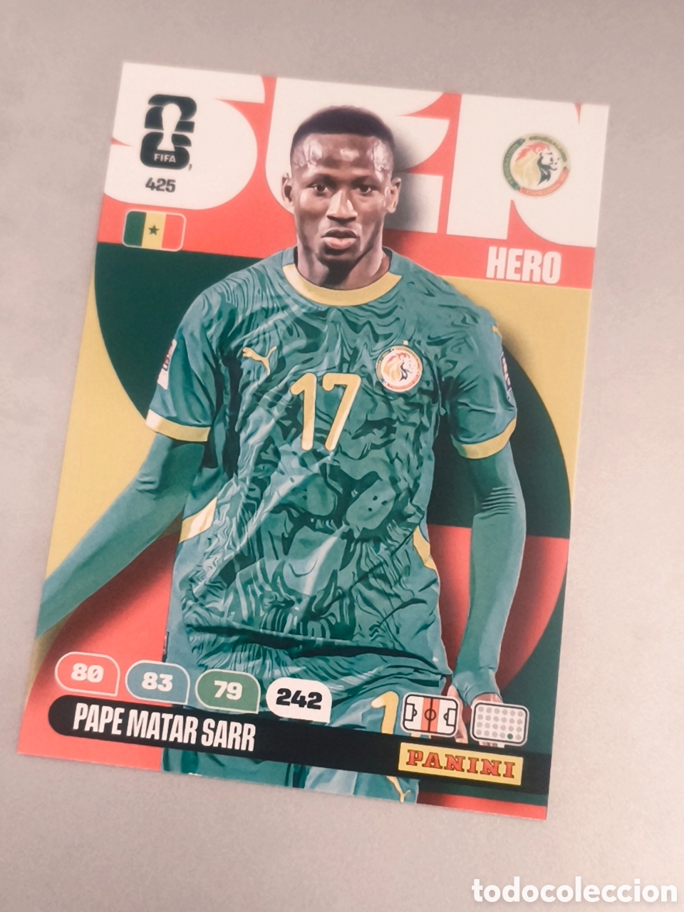 Cromos de f&uacute;tbol: Carta Pape Matar Sarr Senegal (425) - HERO Panini Adrenalyn XL Mundial 2026