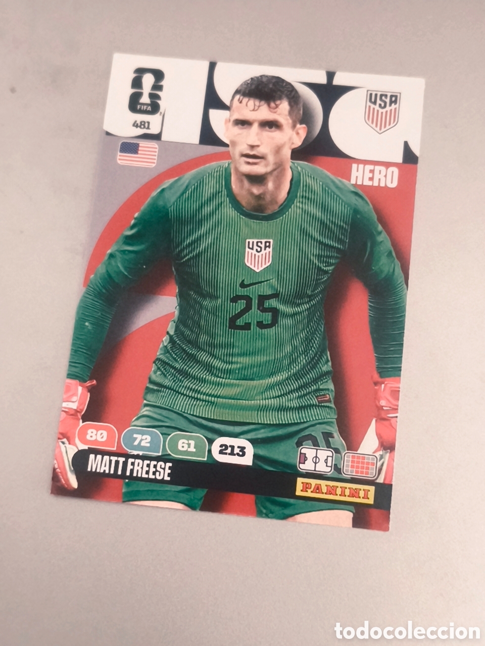 Cromos de f&uacute;tbol: Carta Matt Freese USA (481) - HERO Panini Adrenalyn XL Mundial 2026