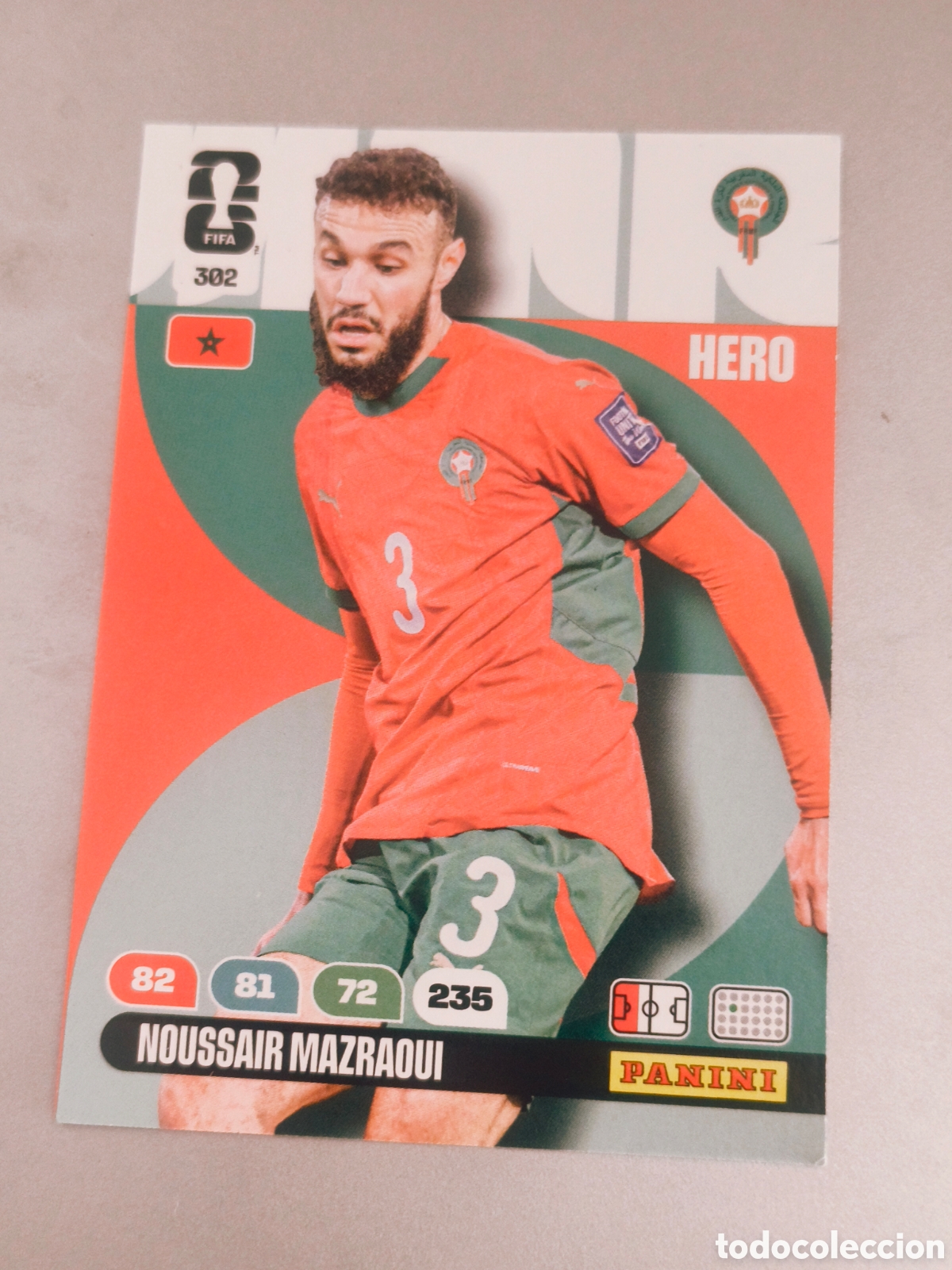 Cromos de F&uacute;tbol: Carta Noussair Mazraoui Marruecos (302) - HERO Panini Adrenalyn XL Mundial 2026