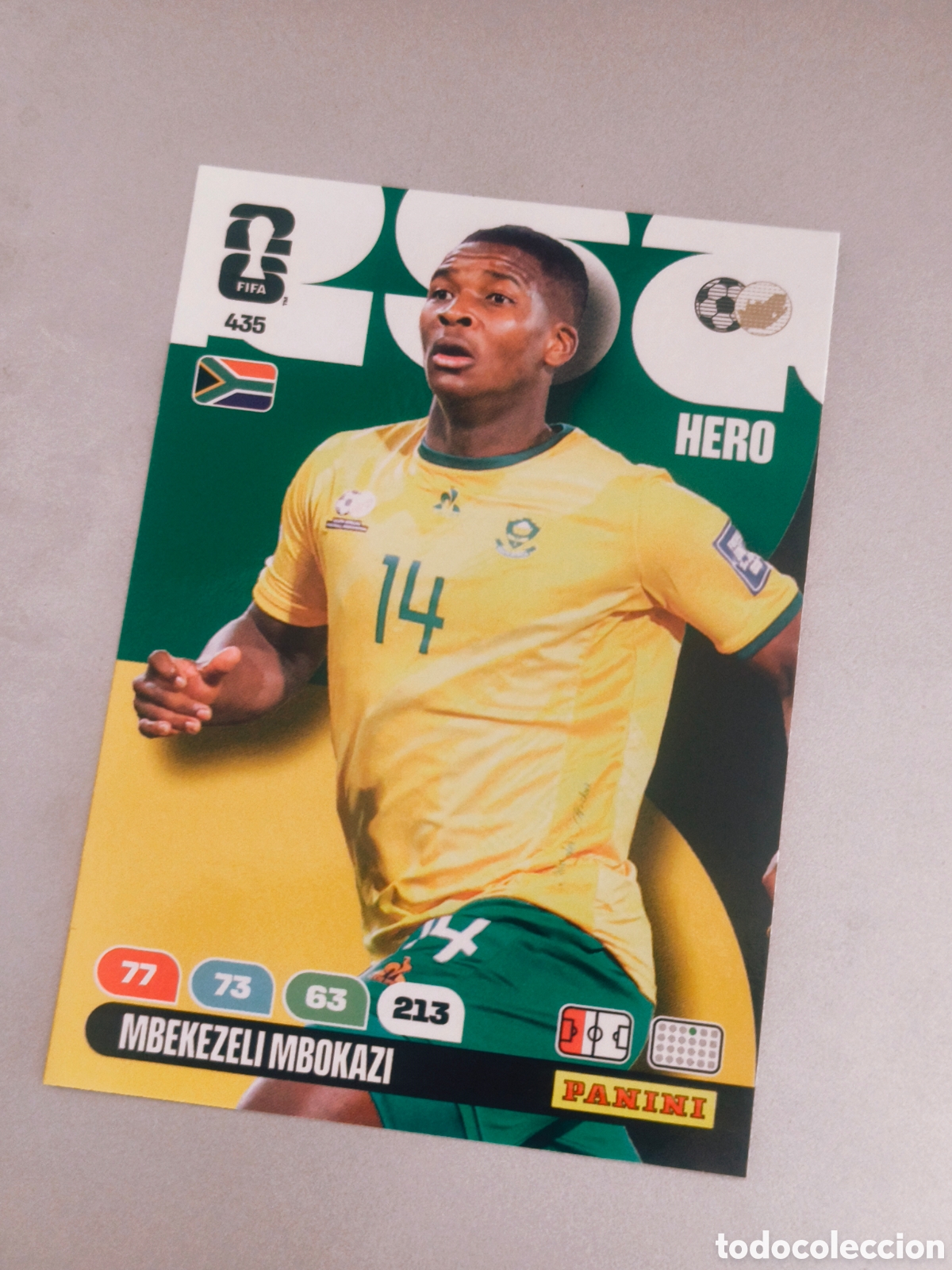 Cromos de F&uacute;tbol: Carta Mbekezeli Mbokazi Sud&aacute;frica (435) - HERO Panini Adrenalyn XL Mundial 2026